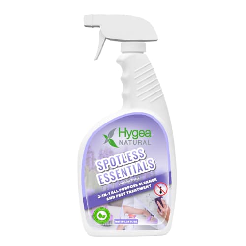 Hygea Naturals Spotless Essentials 2-in-1 Pest Treatment & All Purpose Cleaner, Lavender Scent, 24oz